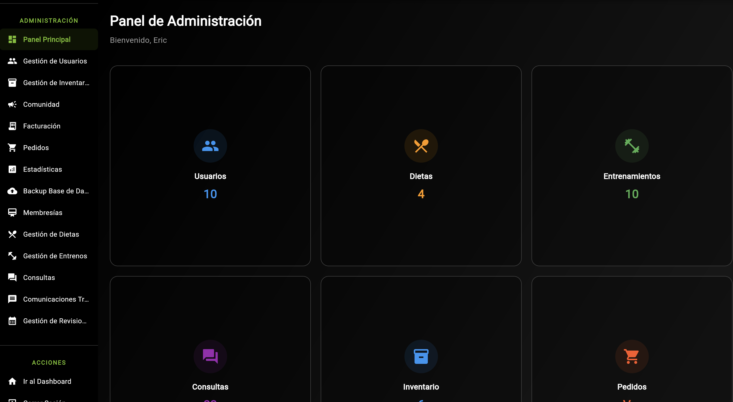 Gestión de gimnasios